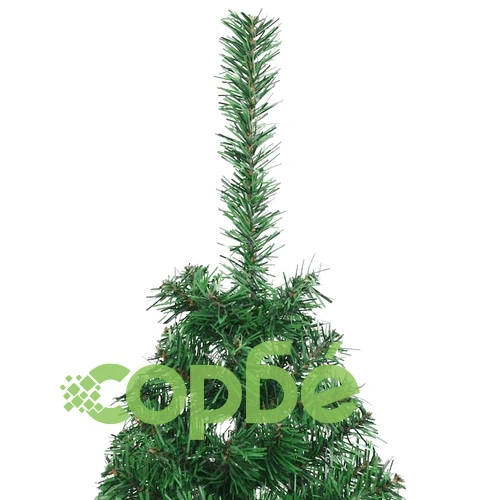 Изкуствена половин коледна елха със стойка, зелена, 150 см, PVC ➤ топ цена ➤ sorbe.bg