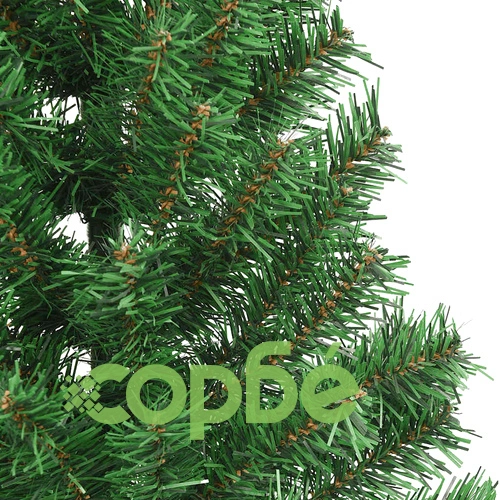 Изкуствена половин коледна елха със стойка, зелена, 180 см, PVC ➤ топ цена ➤ sorbe.bg