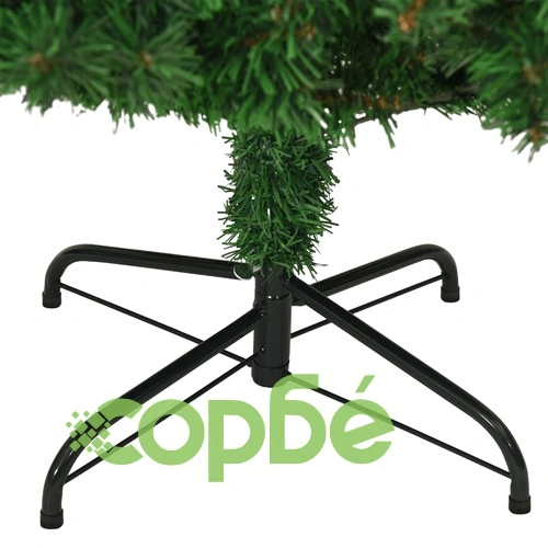 Изкуствена коледна елха с гъсти клонки, зелена, 240 см, PVC ➤ топ цена ➤ sorbe.bg