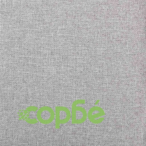 Затъмняваща завеса с пръстени имитация лен сива 290x245 см ➤ топ цена ➤ sorbe.bg