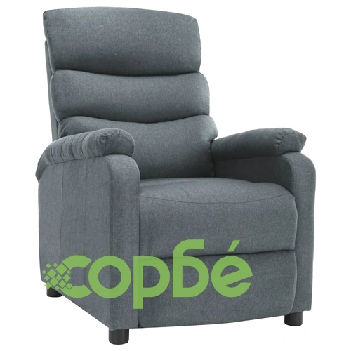 Реклайнер стол, светлосив, текстил ➤ топ цена ➤ sorbe.bg