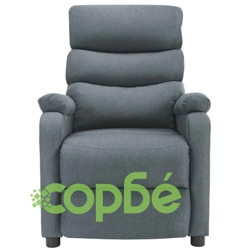 Реклайнер стол, светлосив, текстил ➤ топ цена ➤ sorbe.bg