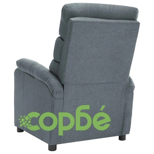 Реклайнер стол, светлосив, текстил ➤ топ цена ➤ sorbe.bg