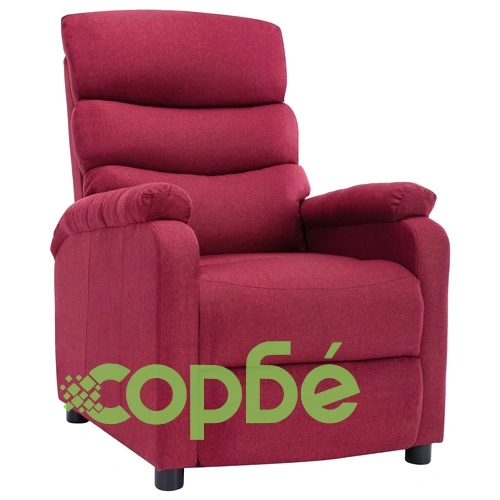 Стол реклайнер, виненочервен, текстил ➤ топ цена ➤ sorbe.bg