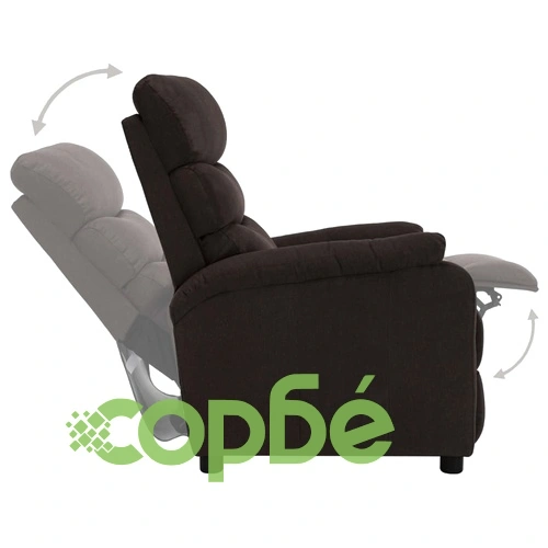 Наклоняем стол, тъмнокафяв, текстил ➤ топ цена ➤ sorbe.bg