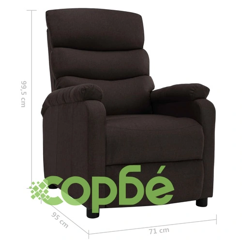 Наклоняем стол, тъмнокафяв, текстил ➤ топ цена ➤ sorbe.bg