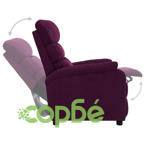 Стол реклайнер, лилав, текстил ➤ топ цена ➤ sorbe.bg