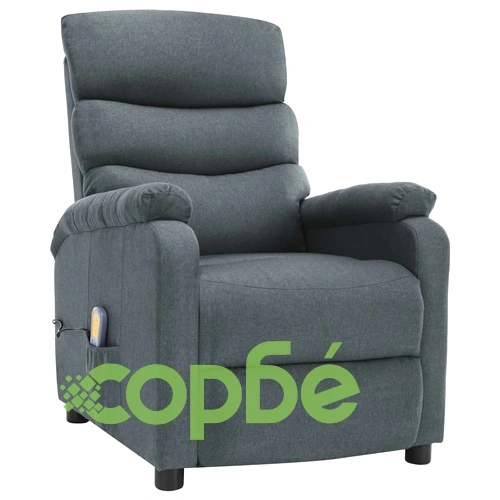 Масажен стол, светлосив, текстил ➤ топ цена ➤ sorbe.bg