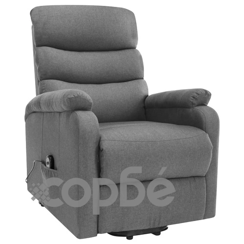 Изправящ масажен стол, светлосив, текстил ➤ топ цена ➤ sorbe.bg