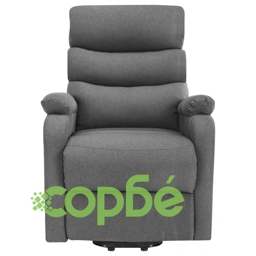 Изправящ масажен стол, светлосив, текстил ➤ топ цена ➤ sorbe.bg