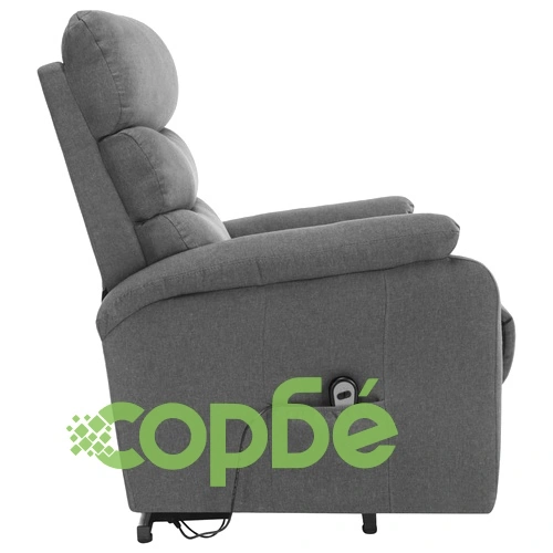 Изправящ масажен стол, светлосив, текстил ➤ топ цена ➤ sorbe.bg