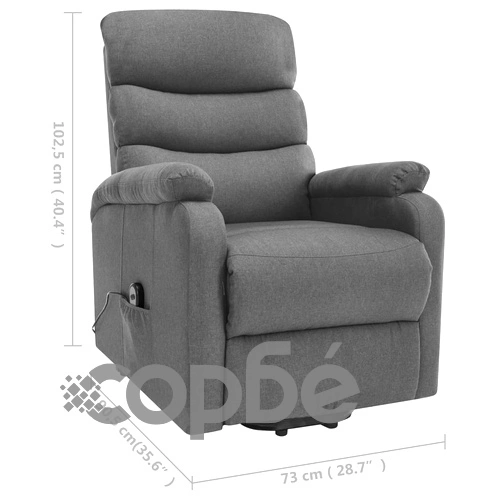 Изправящ масажен стол, светлосив, текстил ➤ топ цена ➤ sorbe.bg