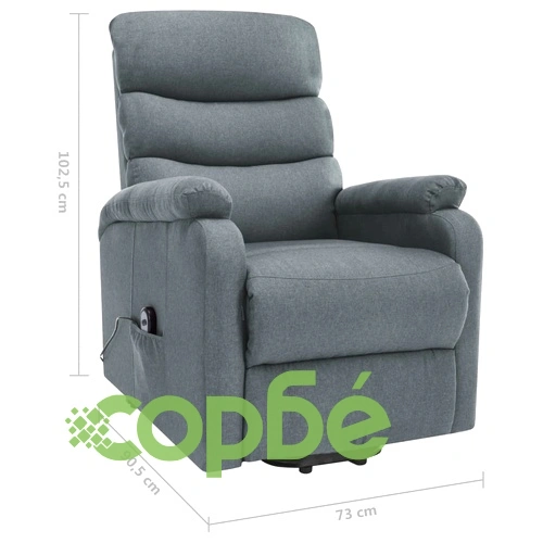 Изправящ масажен стол, светлосив, текстил ➤ топ цена ➤ sorbe.bg