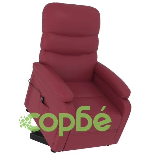 Изправящ стол, виненочервен, изкуствена кожа ➤ топ цена ➤ sorbe.bg