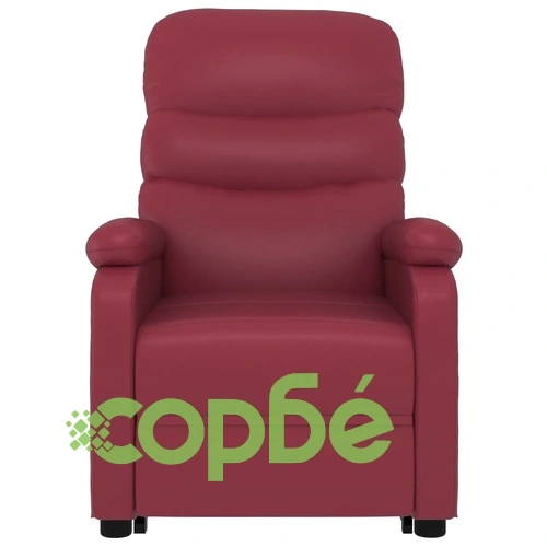 Изправящ стол, виненочервен, изкуствена кожа ➤ топ цена ➤ sorbe.bg