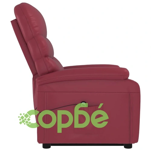 Изправящ стол, виненочервен, изкуствена кожа ➤ топ цена ➤ sorbe.bg