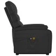 Изправящ масажен стол, черен, изкуствена кожа
