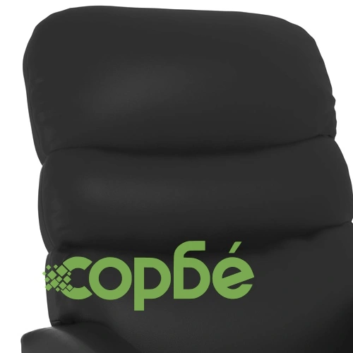 Изправящ масажен стол, черен, изкуствена кожа ➤ топ цена ➤ sorbe.bg