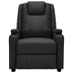 Реклайнер, черен, изкуствена кожа
