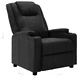 Реклайнер, черен, изкуствена кожа