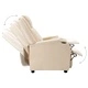 Реклайнер стол, кремавобял, изкуствена кожа