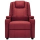 Реклайнер стол, виненочервен, изкуствена кожа