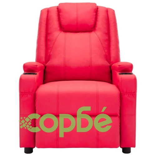 Масажен стол, червен, изкуствена кожа ➤ топ цена ➤ sorbe.bg