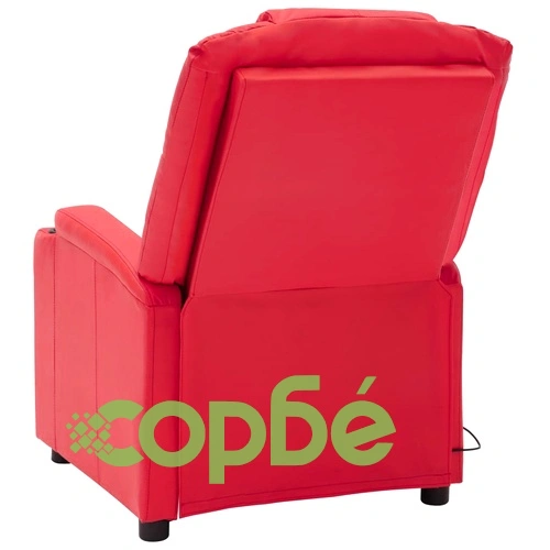 Масажен стол, червен, изкуствена кожа ➤ топ цена ➤ sorbe.bg