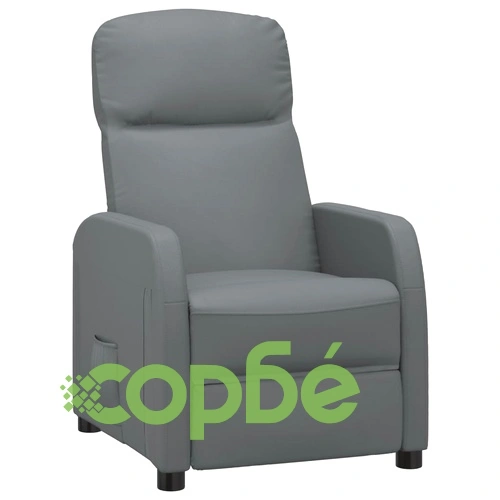 Реклайнер стол, антрацит сив, изкуствена кожа ➤ топ цена ➤ sorbe.bg