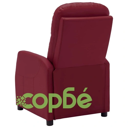 Реклайнер стол, виненочервен, изкуствена кожа ➤ топ цена ➤ sorbe.bg