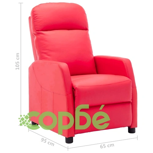 Наклоняем стол, червен, изкуствена кожа ➤ топ цена ➤ sorbe.bg
