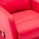 Масажен стол, червен, изкуствена кожа