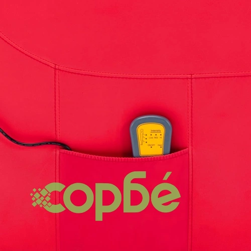 Масажен стол, червен, изкуствена кожа ➤ топ цена ➤ sorbe.bg