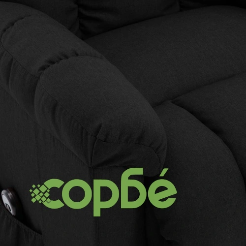 Изправящ стол, черен, текстил ➤ топ цена ➤ sorbe.bg