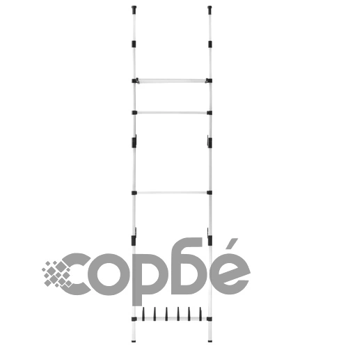 Телескопична система за гардероб с лостове и рафт, алуминий ➤ топ цена ➤ sorbe.bg