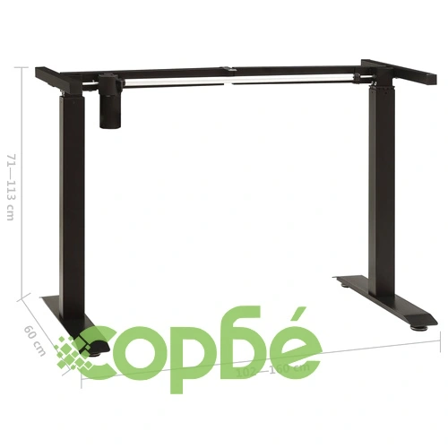 Електрическа рамка за стоящо бюро с мотор, регулируема, черна ➤ топ цена ➤ sorbe.bg