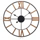 Стенен часовник, златисто и черно, 70 см, метал