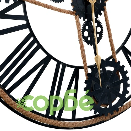 Стенен часовник, черен, 70 см, метал ➤ топ цена ➤ sorbe.bg