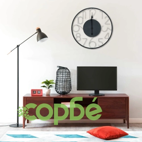 321461  Wall Clock Black 60 cm Metal ➤ топ цена ➤ sorbe.bg