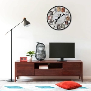 321462  Wall Clock Multicolour 51 cm Iron