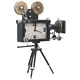 321480  Table Clock Black 34x18x47 cm Iron and MDF