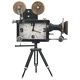 321480  Table Clock Black 34x18x47 cm Iron and MDF
