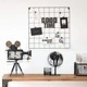 321480  Table Clock Black 34x18x47 cm Iron and MDF