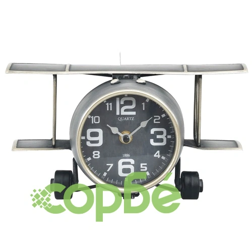 321483  Table Clock Grey 26,5x19,5x15 cm Iron and MDF ➤ топ цена ➤ sorbe.bg
