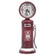 321486  Table Clock Red 13x13x39 cm Iron and MDF