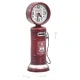 321486  Table Clock Red 13x13x39 cm Iron and MDF