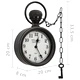 321487  Wall Clock Black 20x8x33,5 cm Iron and MDF