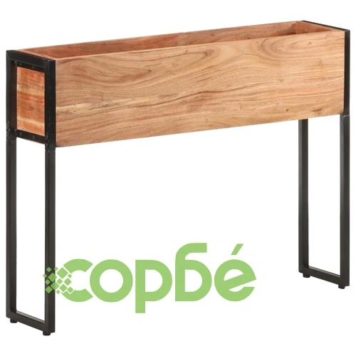 Плантер, 90x20x68 см, акациево дърво масив ➤ топ цена ➤ sorbe.bg