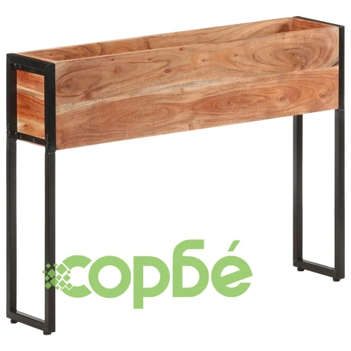 Плантер, 90x20x68 см, акациево дърво масив ➤ топ цена ➤ sorbe.bg