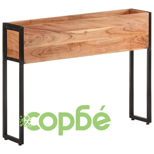 Плантер, 90x20x68 см, акациево дърво масив ➤ топ цена ➤ sorbe.bg